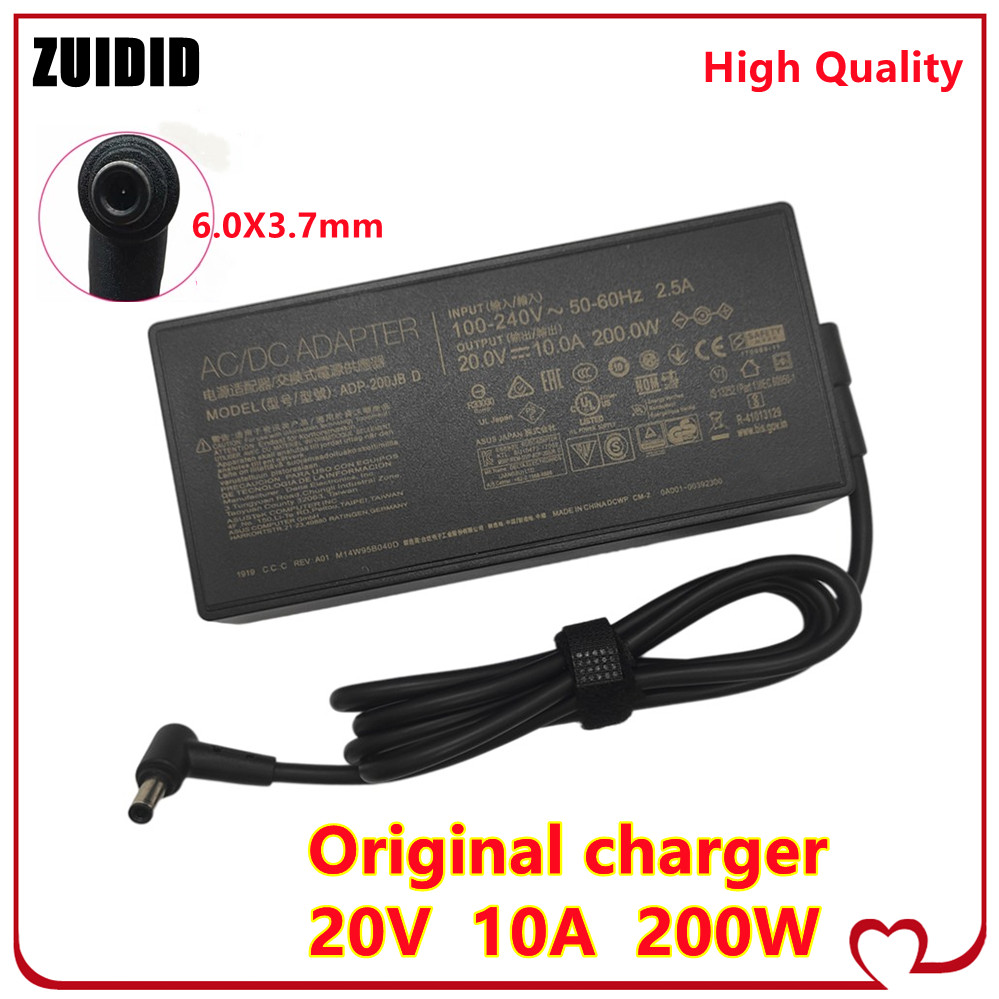 200W 20V 10A ADP-200JB D Charger for Asus ROG Zephyrus G15 GA503RM Asus TUF Dash F15 FX516PR TUF Gaming A15 2021 F15 2021 F17 2021 Laptop Charger