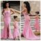 Sharon Said Luxury Blue Mermaid Feathers Prom Dresses Spaghetti Straps ...