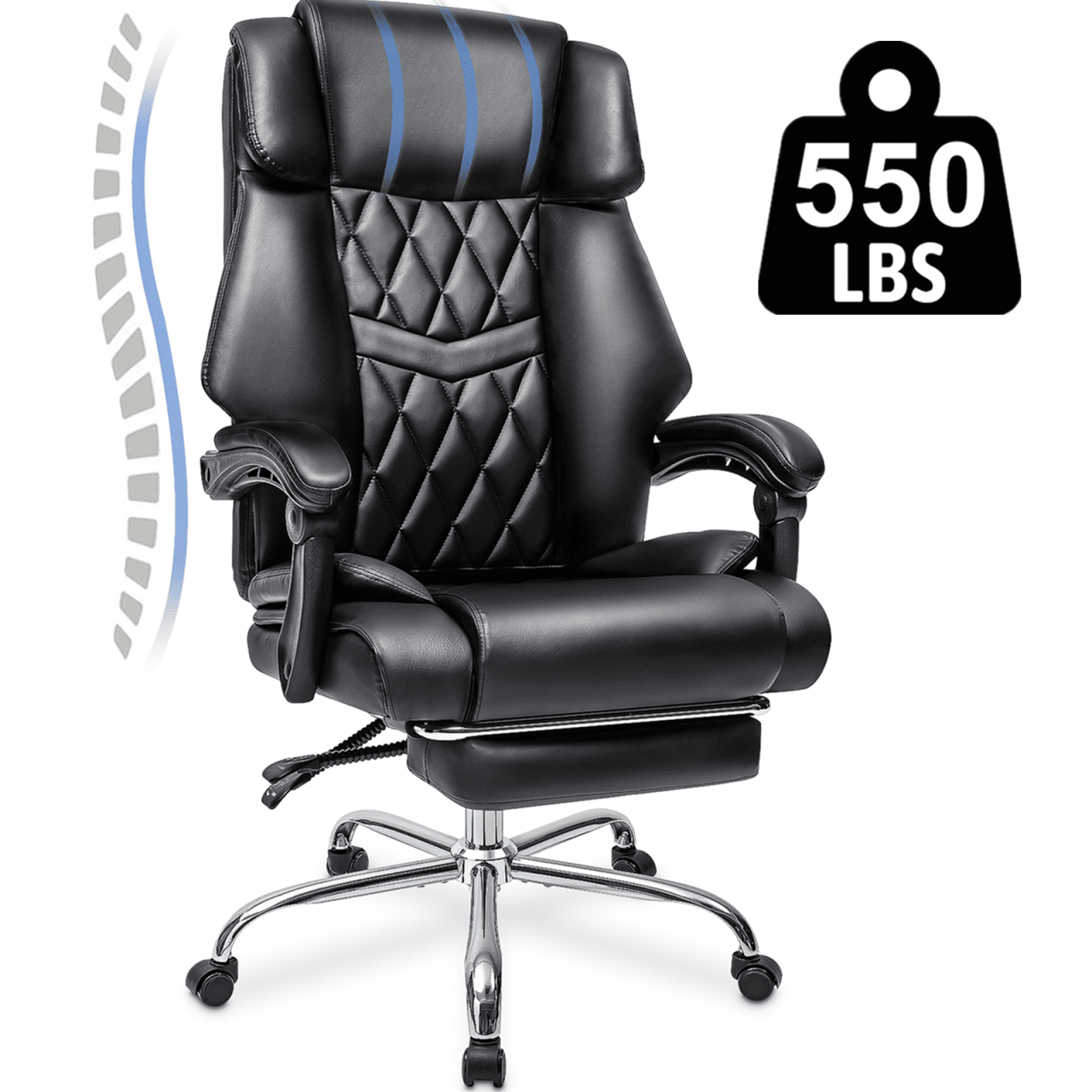 HOFFREE Gaming Chair Computer Chair with Speakers Massage Game Chairs with Footrest Bluetooth High Back Ergonomic Computer Gaming Chairs for Adults Reclining Video Gamer Chair White and Black