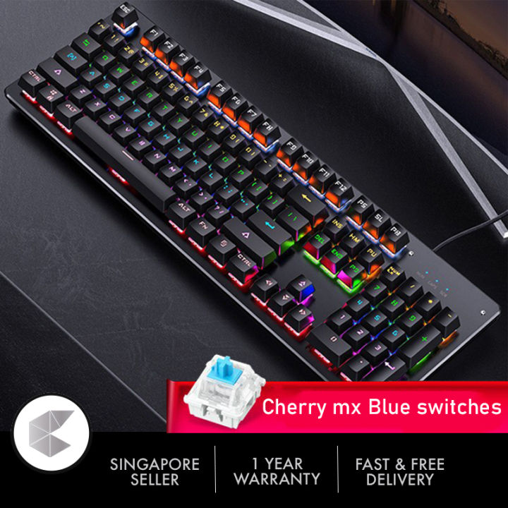 Gaming Keyboard and Mouse Combo, K1 RGB LED Backlit Keyboard with 104 Key for PC/Laptop(White)