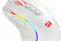 Redragon Gaming Mouse, Wired Gaming Mouse with RGB Backlit, 8000 DPI Adjustable, Mouse with 9 Programmable Macro Buttons & Fire Button, Software Supports DIY Keybinds, M910-K
