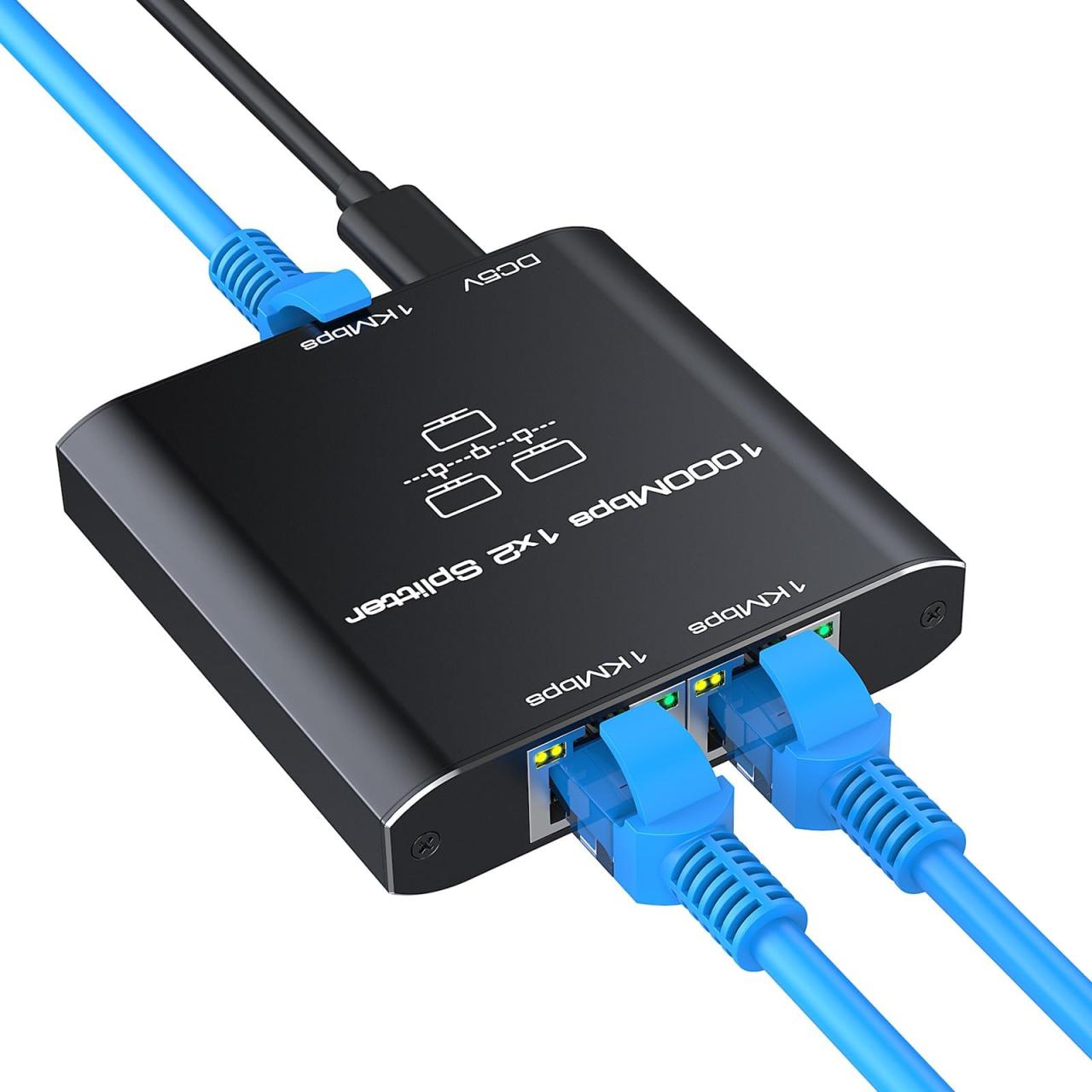 Ethernet Splitter, 1000Mbps High Speed RJ45 Internet Splitter, Ethernet ...