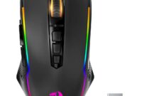 Redragon Gaming Mouse, Wireless Mouse Gaming with 8000 DPI, PC Gaming Mice with Fire Button, RGB Backlit Programmable Ergonomic Mouse Gamer, Rechargeable, 70Hrs for Windows, Mac Gamer, Black
