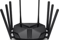 GL.iNet GL-MT6000(Flint 2) WiFi 6 Router with Wide Coverage, High-Speed Gaming Router, 2 x 2.5G Multi-Gig Ports+4 x 1G Ethernet Ports, Mass Device Connectivity, Rapid OpenVpn & WireGuard, 802.11ax