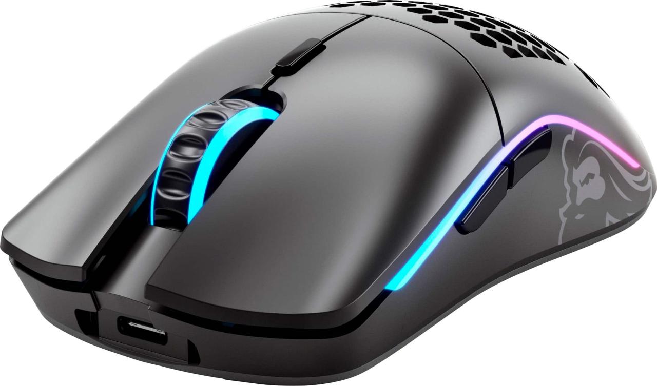Glorious Model D- (Minus) Wireless Gaming Mouse - 67g Superlight Honeycomb Design, RGB, Ergonomic, Lag Free 2.4GHz Wireless, Up to 71 Hours Battery - Matte White