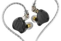 Linsoul KZ ZS10 Pro, 4BA+1DD 5 Driver in Ear Monitor, HiFi Wired Earbuds, Gaming Earbuds, Hybrid IEM Earphones with Stainless Steel Faceplate, Detachable Cable for Musician(with Mic, Black)
