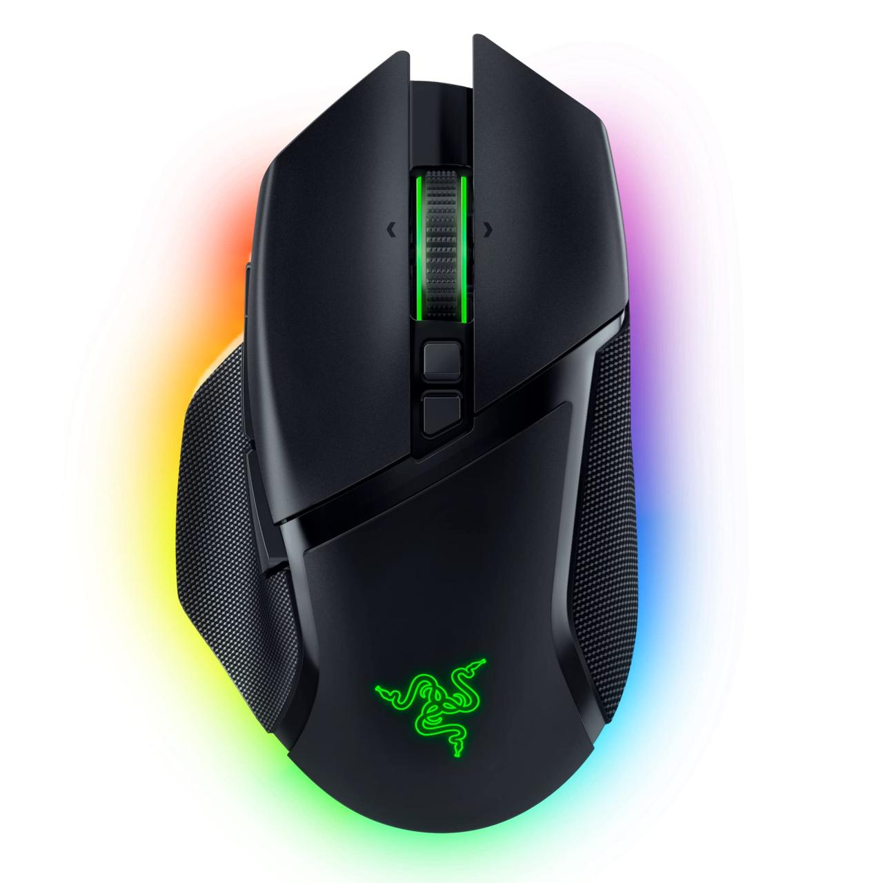 Razer Basilisk V3 Pro Customizable Wireless Gaming Mouse: Fast Optical Switches Gen-3 - HyperScroll Tilt Wheel - Chroma RGB - 11 Programmable Buttons - Focus Pro 30K Optical Sensor - White
