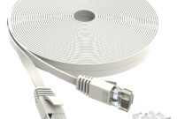 Jadaol Cat6a Ethernet Cable 50 ft Slim, Outdoor&Indoor 10Gbps 550MHz, Snagless 28AWG Pure Copper Network Cable for Waterproof&Direct Burial, Flexible LAN Cable for Router, Modem, Switch, Gaming, Black