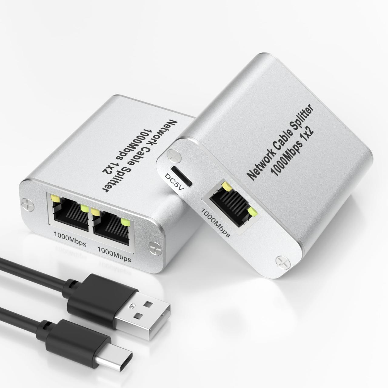 Amazon.com: Ethernet Splitter 1 to 2 1000Mbps [2 Devices Simultaneously ...