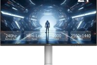 27 Inch White Gaming Monitor 300Hz/320Hz, QHD 1440P Fast IPS Computer Monitor with Adaptive FreeSync, HDR400, Height/Pivot/Swivel/Tilt Adjustable, DP&HDMI, H27E6