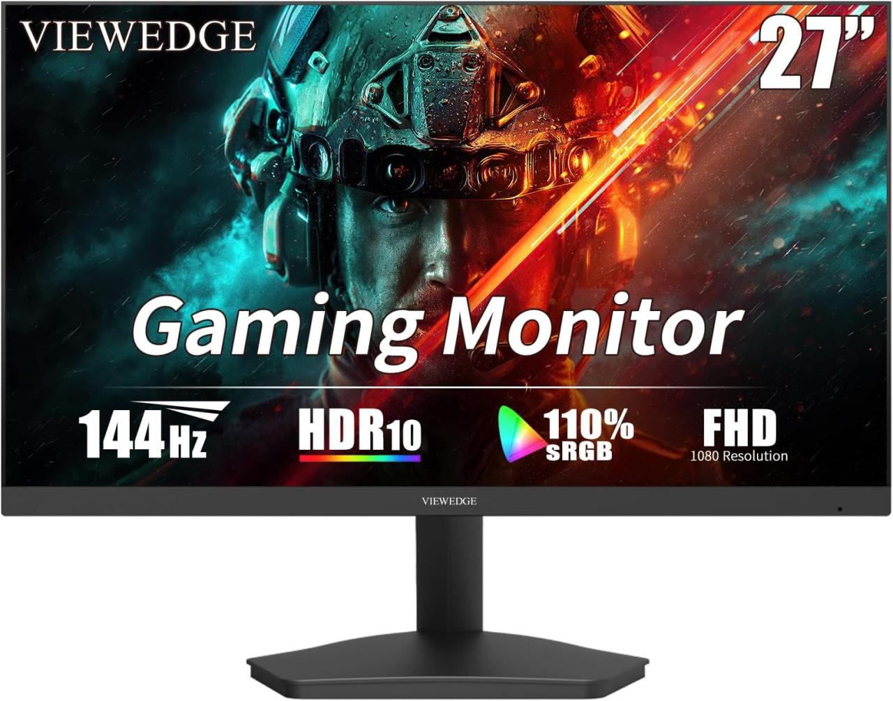 LXZ Gaming Monitor 24.5 inch, 200hz Monitor FHD 1080P Frameless IPS Display with Eye Care, DP/HDMI, Wall Mount Compatible - Black