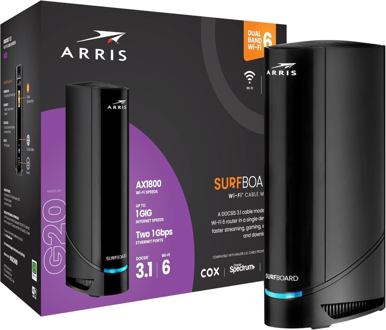 Amazon.com: ARRIS (SB6190) - Cable Modem - Fast DOCSIS 3.0 32x8 Gigabit ...