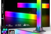 LED Light Bar, Music Sync RGB Light Bar, USB Ambient Lamp, Color Changing Gaming TV Backlight with Remote Control, 15 Dynamic Modes for Room Gaming Decoration