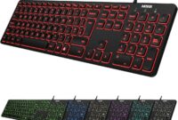 TECKNET Gaming Keyboard, USB Wired Computer Keyboard, 15-Zone RGB Illumination, IP32 Water Resistance, 25 Anti-ghosting Keys, All-Metal Panel (Whisper Quiet Gaming Switch)