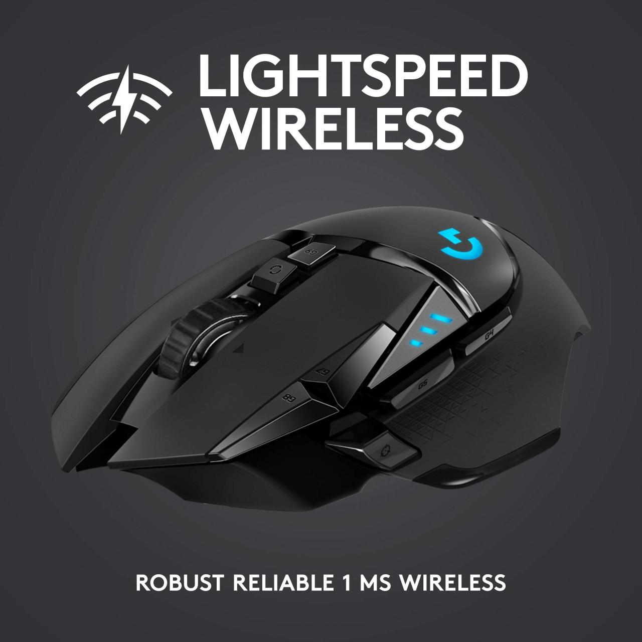 Logitech G502 HERO High Performance Wired Gaming Mouse, HERO 25K Sensor, 25,600 DPI, RGB, Adjustable Weights, 11 Programmable Buttons, On-Board Memory, PC / Mac