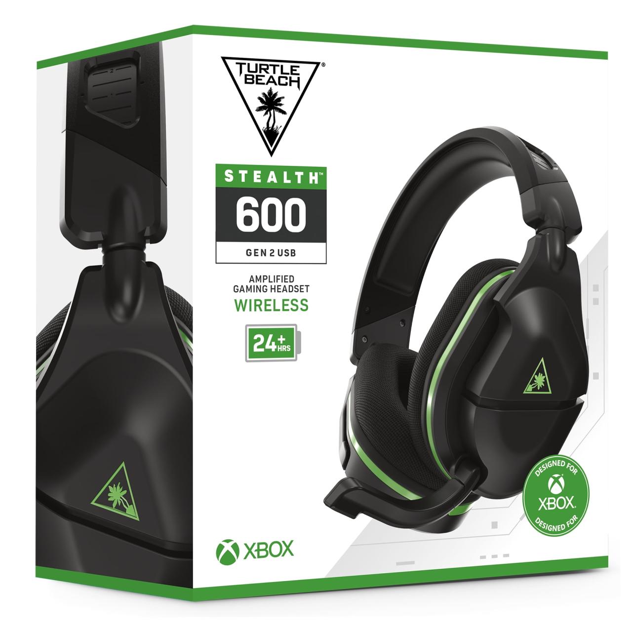 Turtle Beach Stealth 600 Wireless Multiplatform Amplified Gaming Headset for PS5, PS4, PC, & Mobile – Bluetooth, 80-Hr Battery, Noise-Cancelling Flip-to-Mute Mic, 50mm Speakers – Black