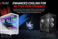 Skytech Rampage Gaming PC Desktop, Ryzen 7 9700X 3.8 GHz (5.5GHz Turbo Boost), NVIDIA RTX 5070 Ti 16GB GDDR7, 1TB Gen4 SSD, 32GB DDR5 RAM 5600 RGB, 850W Gold PSU, 360mm ARGB AIO, Wi-Fi, Win 11