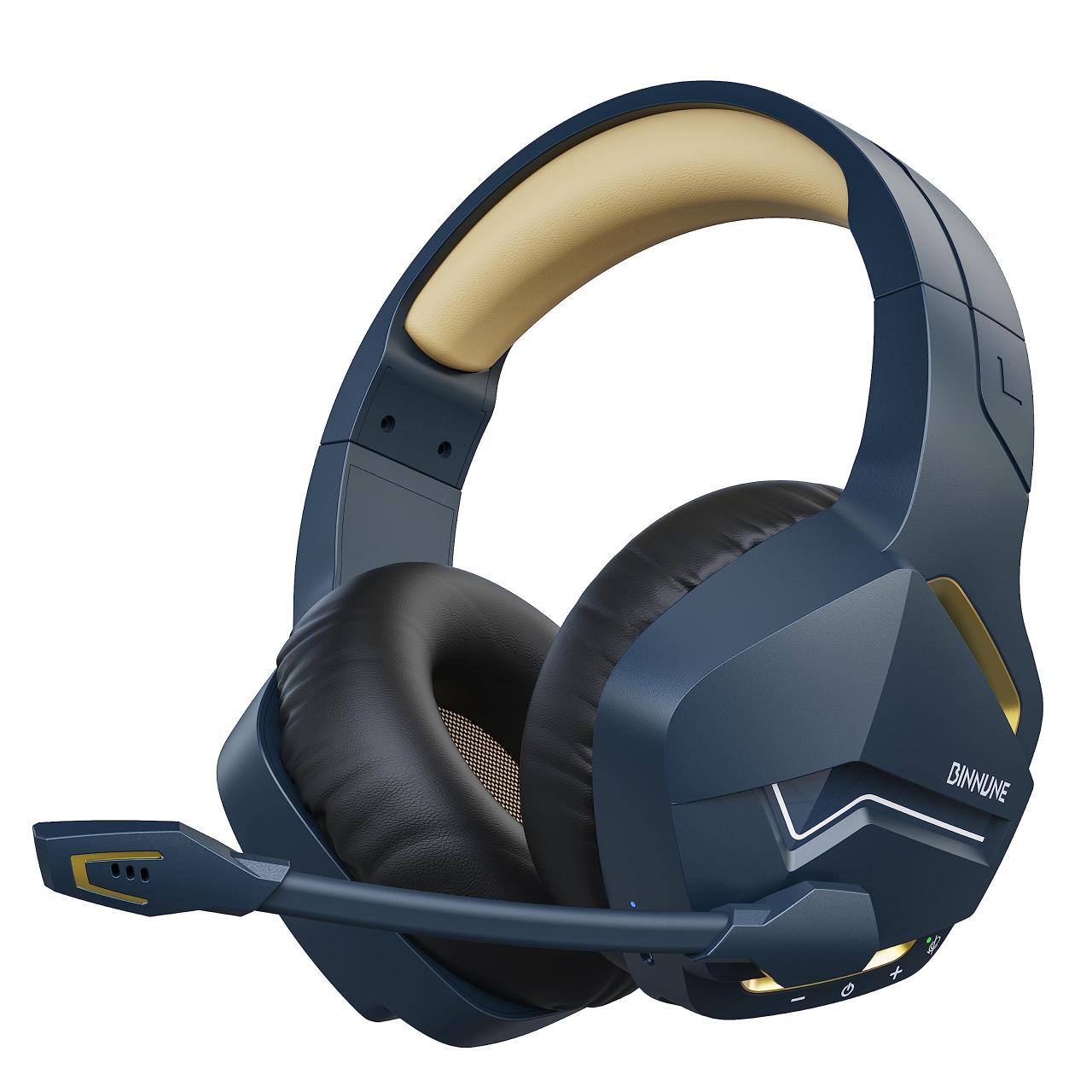 2.4GHz Wireless Gaming Headset for PS5, PS4 Fortnite & Call of Duty/FPS Gamers, PC, Nintendo Switch, Bluetooth 5.3 Gaming Headphones with Noise Canceling Mic, Stereo Sound, 40+Hr Battery -White