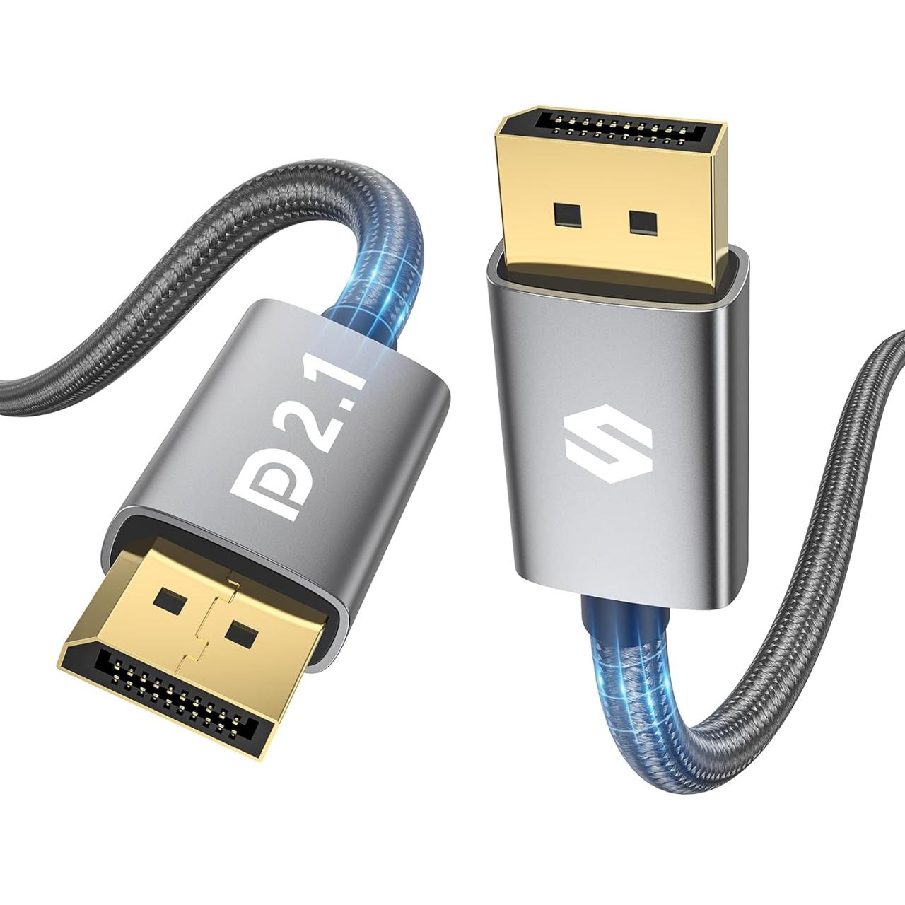 Silkland 80Gbps DisplayPort Cable 2.1 6.6FT [VESA Certified], [8K@240Hz, 4K@540Hz 360Hz 240Hz] DP 2.1 Cable 16K, DP80 HDR DSC Display Port Cord Compatible FreeSync Gaming Monitor 5090 7900XTX, S1334