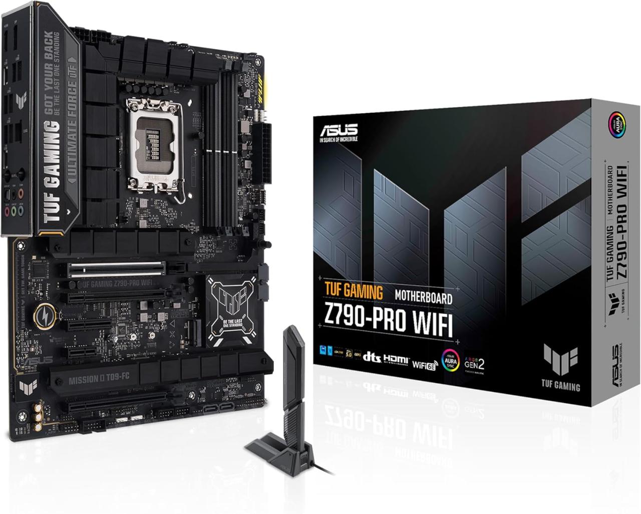 ASUS TUF Gaming Z790-Plus WiFi LGA 1700(Intel 14th,12th &13th Gen) ATX Gaming Motherboard(PCIe 5.0,DDR5,4xM.2 Slots,16+1 DrMOS,WiFi 6,2.5Gb LAN,Front USB 3.2 Gen 2 Type-C,Thunderbolt 4(USB4),Aura RGB)