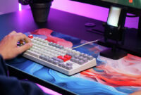 K4V2 TKL Mechanical Gaming Keyboard | Wired Without Number Keypad | RGB Lighting MX2A RED Switches (White)