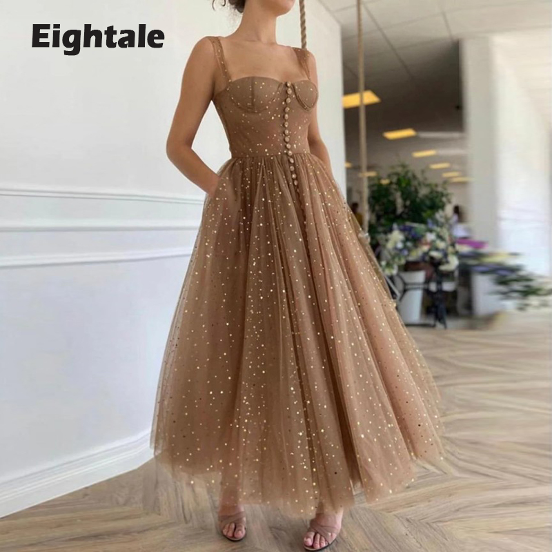 Eightale Starry Prom Dresses 2022 Spaghetti Straps Glitter Party Dress ... Eightale Starry Prom Dresses 2022 Spaghetti Straps Glitter Party Dress ...