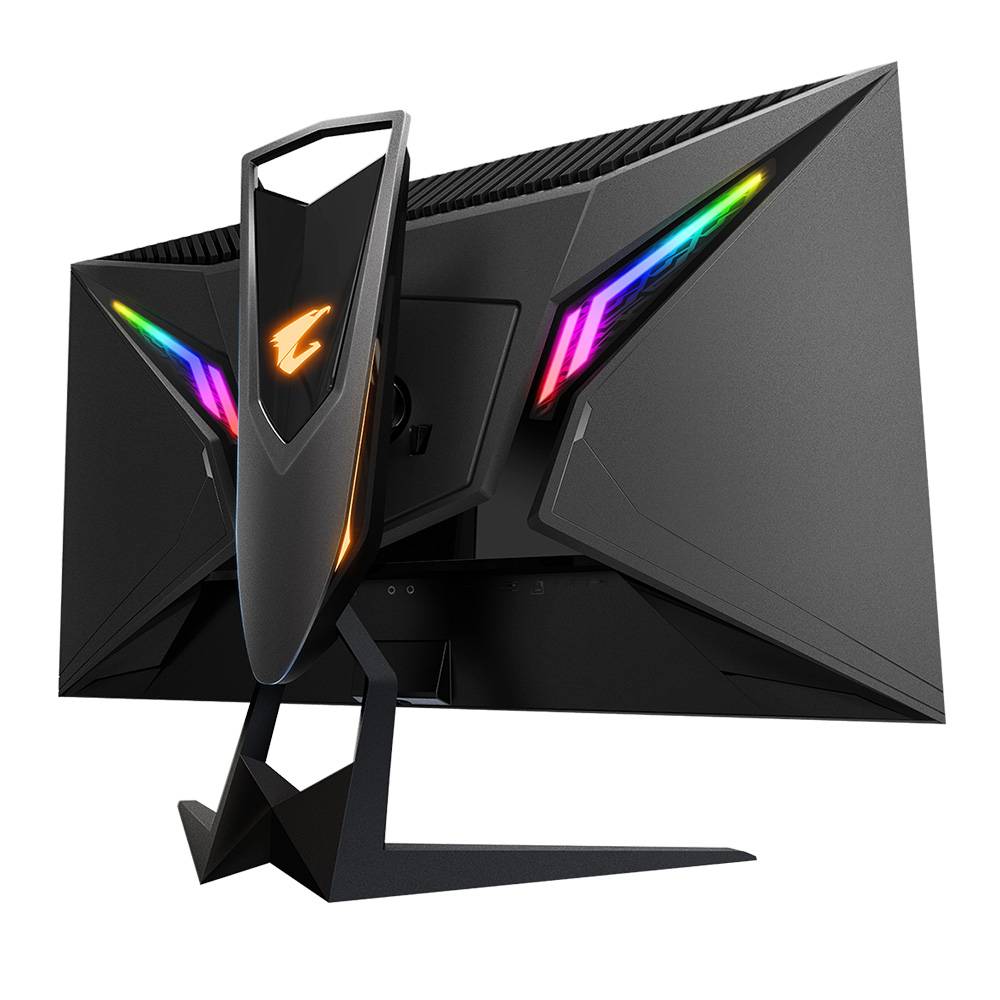27-inch Gaming Monitor with Speaker, QHD 1440p, 165Hz 98% sRGB, 1ms, FreeSync, Dual HDMI & DisplayPort, LED Rainbow Light, Frameless IPS Screen, VESA Mountable, Black