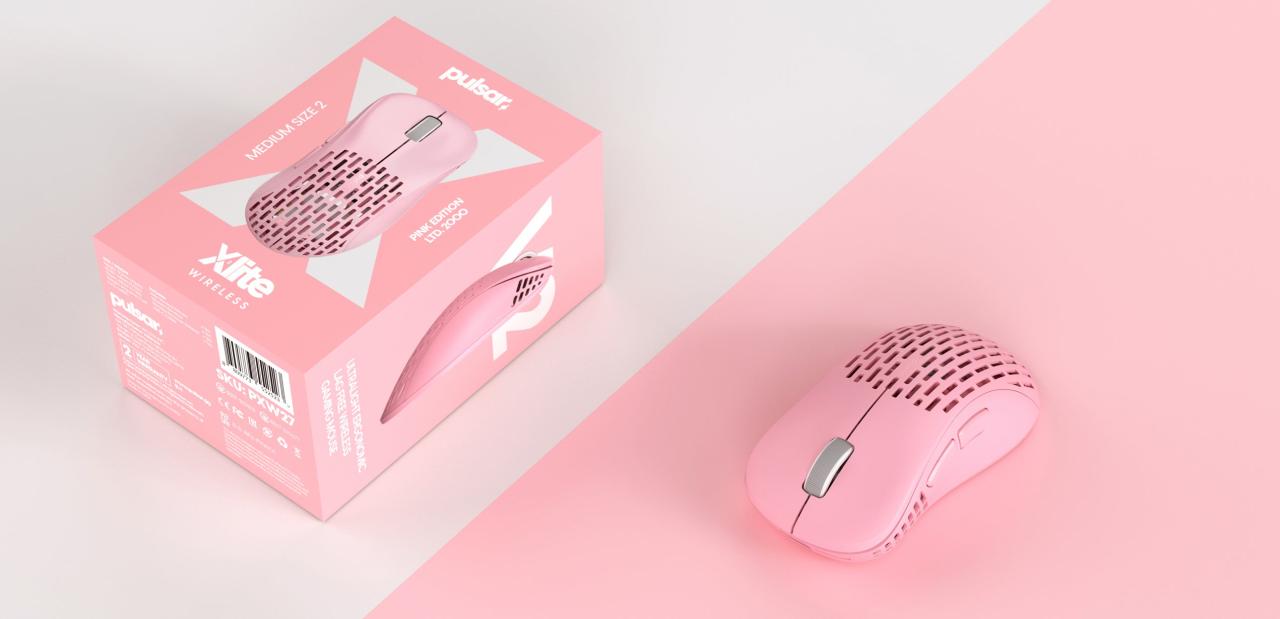 Pulsar Gaming Gears - Xlite V3 Medium Wireless Gaming Mouse, Ultra Lightweight 1.94 oz (55 g), Ergonomic, Optical Switches, PAW3395 Optical Sensor (Medium, Wireless, White)