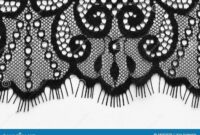 Red And Black Flowers Lace Material Texture Macro Shot Stock Photo ...