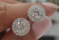 Diamond stud earrings for women