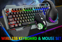 Gaming Keyboard and Mouse and Mouse pad and Gaming Headset, Wired LED RGB Backlight Bundle for PC Gamers and Xbox and PS4 Users - 4 in 1 Edition Hornet RX-250