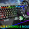 Gaming Keyboard and Mouse and Mouse pad and Gaming Headset, Wired LED RGB Backlight Bundle for PC Gamers and Xbox and PS4 Users - 4 in 1 Edition Hornet RX-250