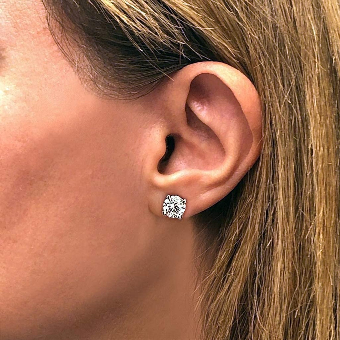 2 Carat Lab Grown Diamond Stud Earrings IGI Certified Diamond Stud ...