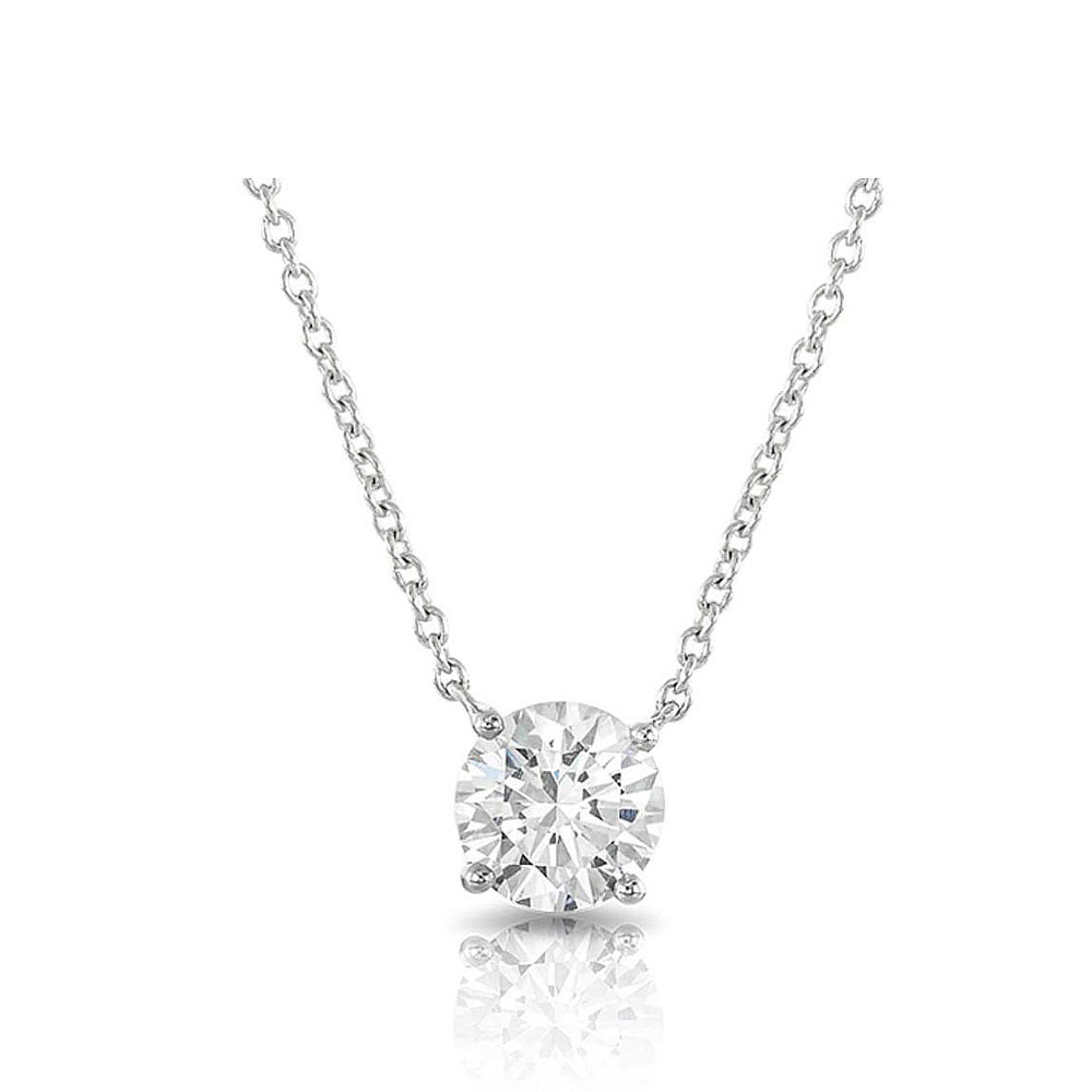 Diamond solitaire necklace