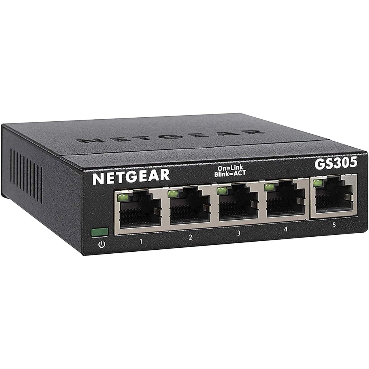 NETGEAR 5-Port Gigabit Ethernet Unmanaged Switch (GS305) - Home Network ...
