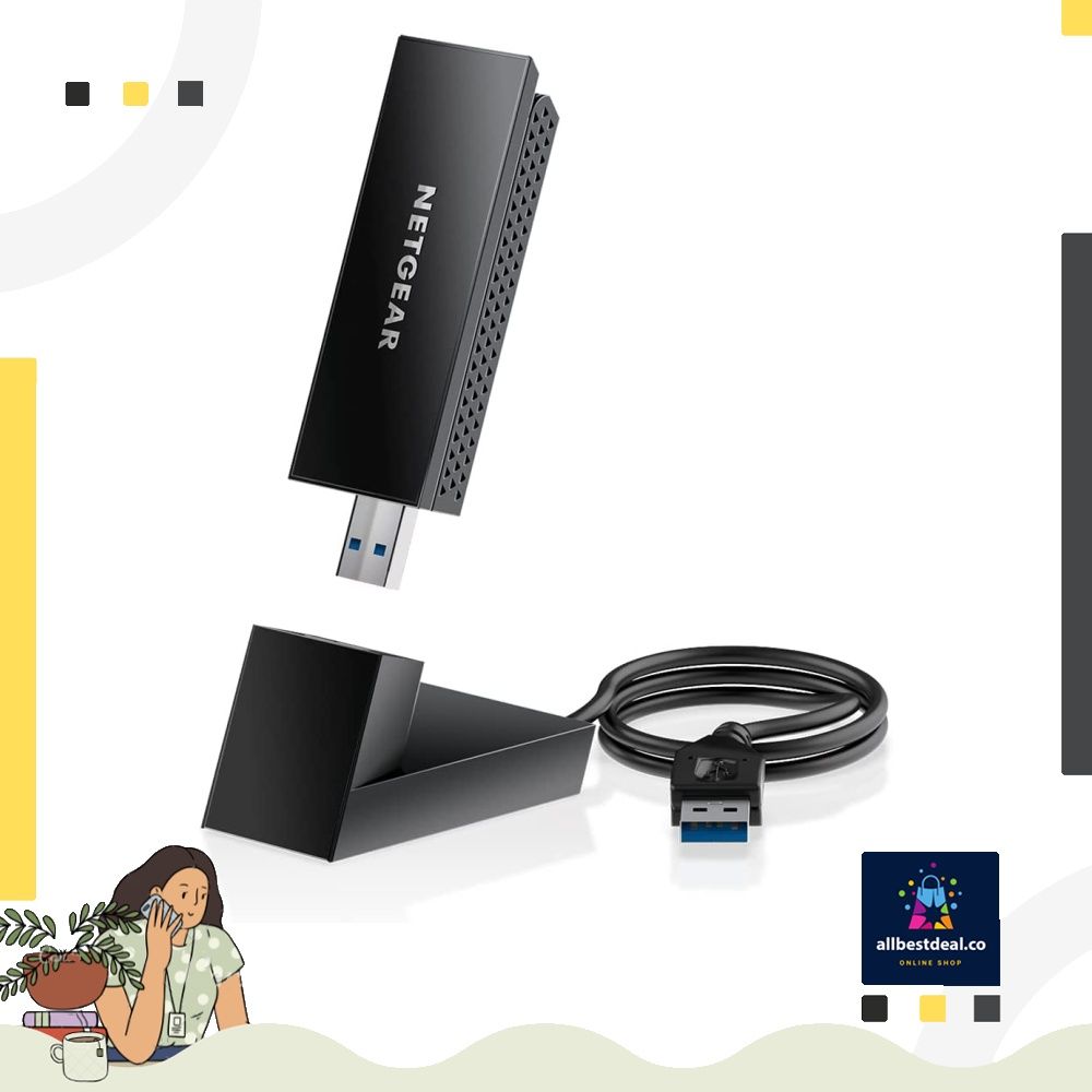 NETGEAR Nighthawk WiFi 6E USB 3.0 Adapter (A8000) | AXE3000 Tri-Band ...