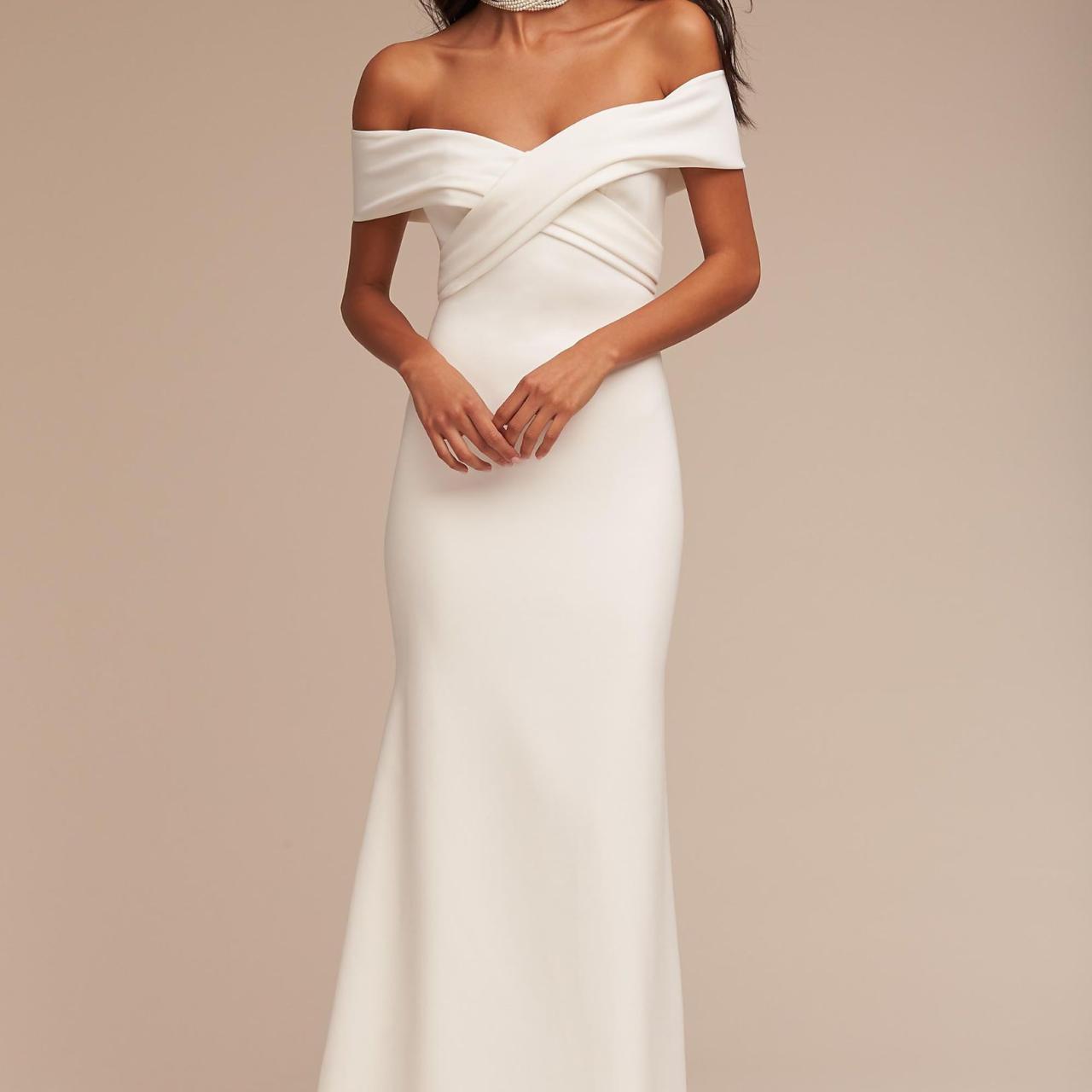 A-Line Wedding Dress with Off-the-Shoulder Straps | True Society