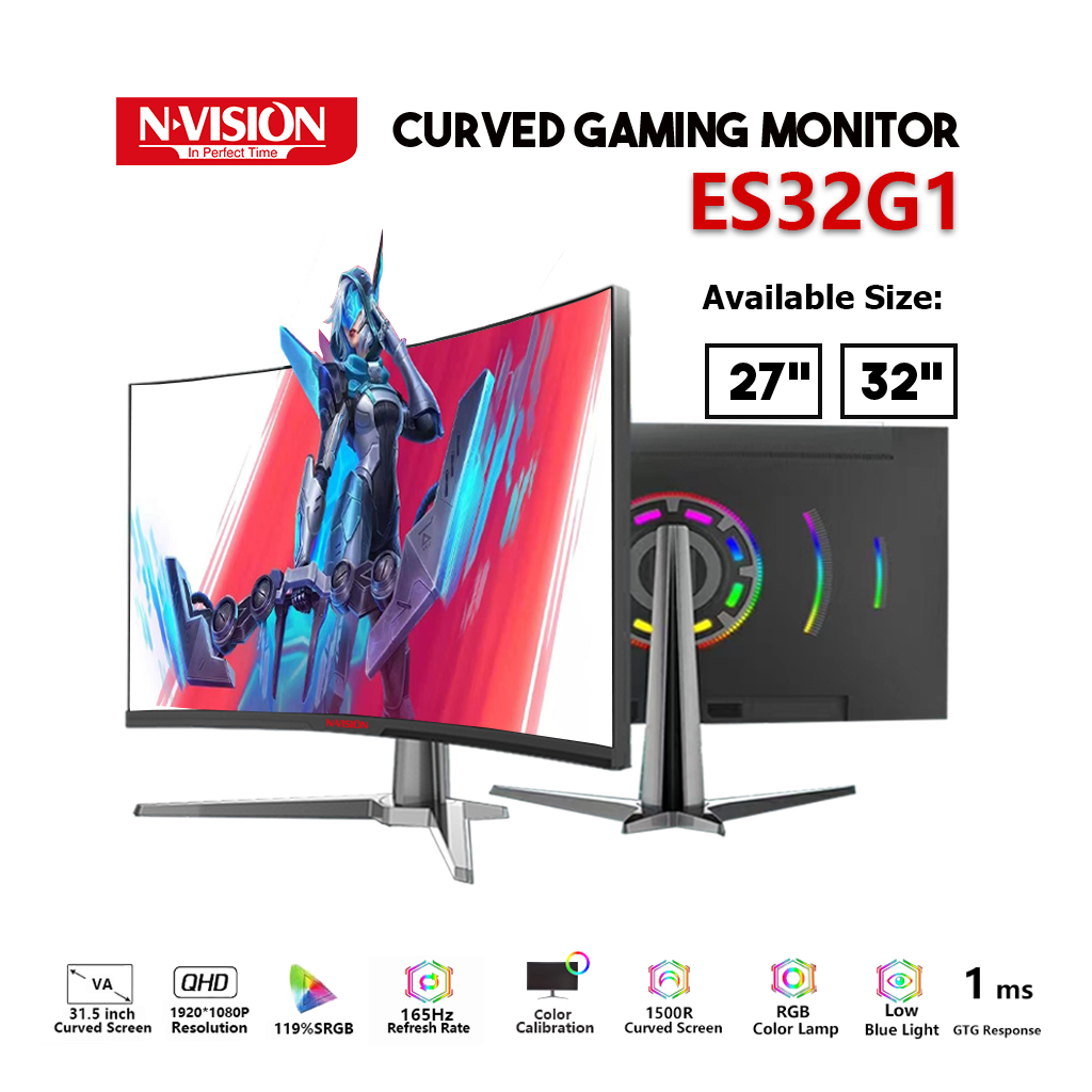 27 Inch Curved Monitor 1440P 180HZ 2K, Professional IPS PC Gaming Display QHD 2560x1440p Home Office Computer Screen, HDMI, DP, AdaptiveSync, 1500R, Tilt Adjustable, Build-in Speaker, 100x100mm VESA