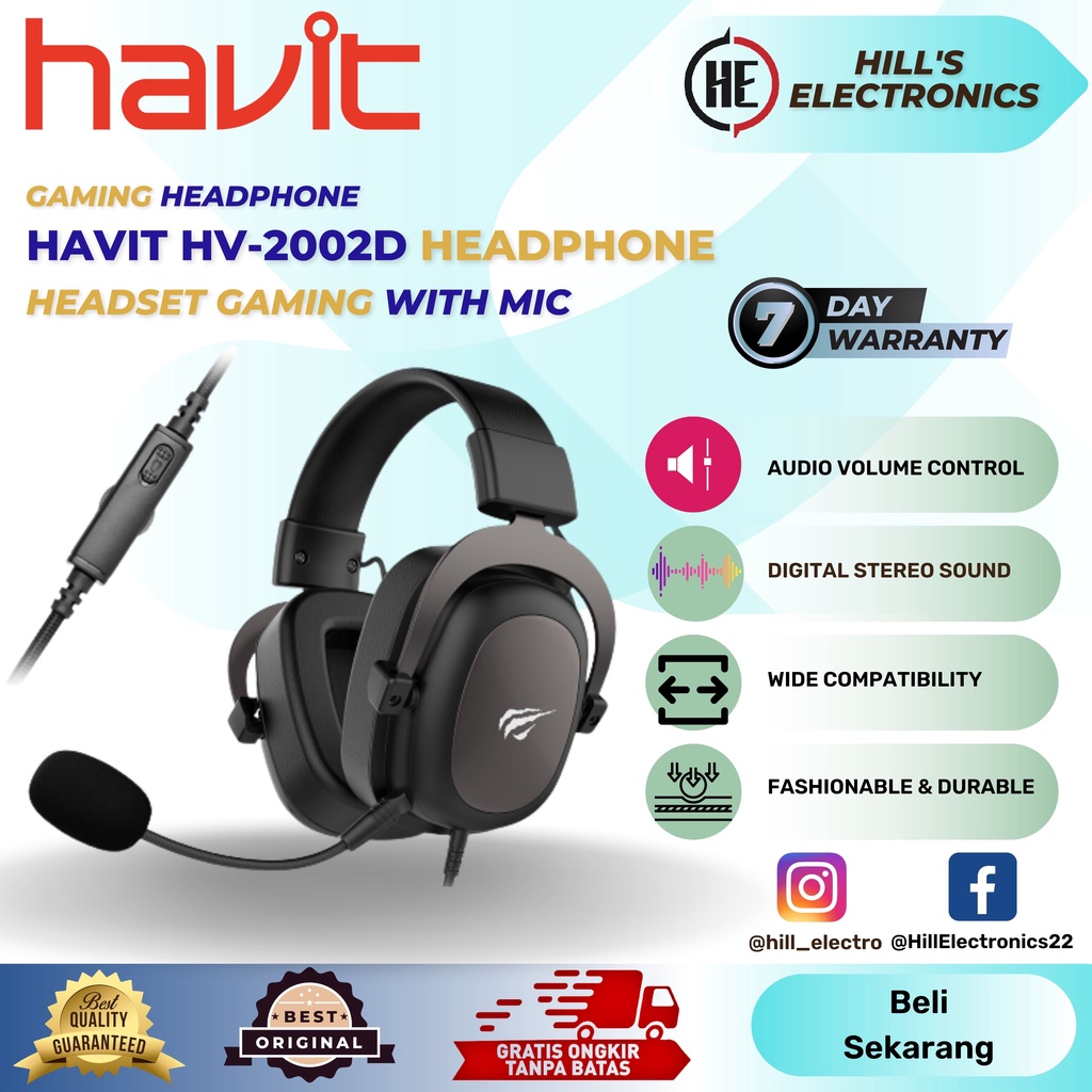 Jual Havit H2002d Headset Berkabel Gamer PC 3.5Mm PS4 Headset Suara ...
