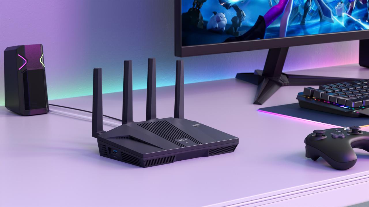 GL.iNet GL-MT6000(Flint 2) WiFi 6 Router with Wide Coverage, High-Speed Gaming Router, 2 x 2.5G Multi-Gig Ports+4 x 1G Ethernet Ports, Mass Device Connectivity, Rapid OpenVpn & WireGuard, 802.11ax