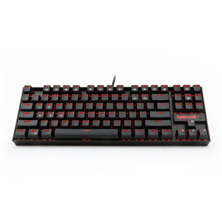 Redragon K552 Mechanical Gaming Keyboard, 87-Key Compact, LED Gaming Keyboard with Red Switches, Anti-Ghosting, Metal Frame for PC Gaming & Typing, Beginner-Friendly (Black)