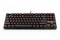 Redragon K552 Mechanical Gaming Keyboard, 87-Key Compact, LED Gaming Keyboard with Red Switches, Anti-Ghosting, Metal Frame for PC Gaming & Typing, Beginner-Friendly (Black)