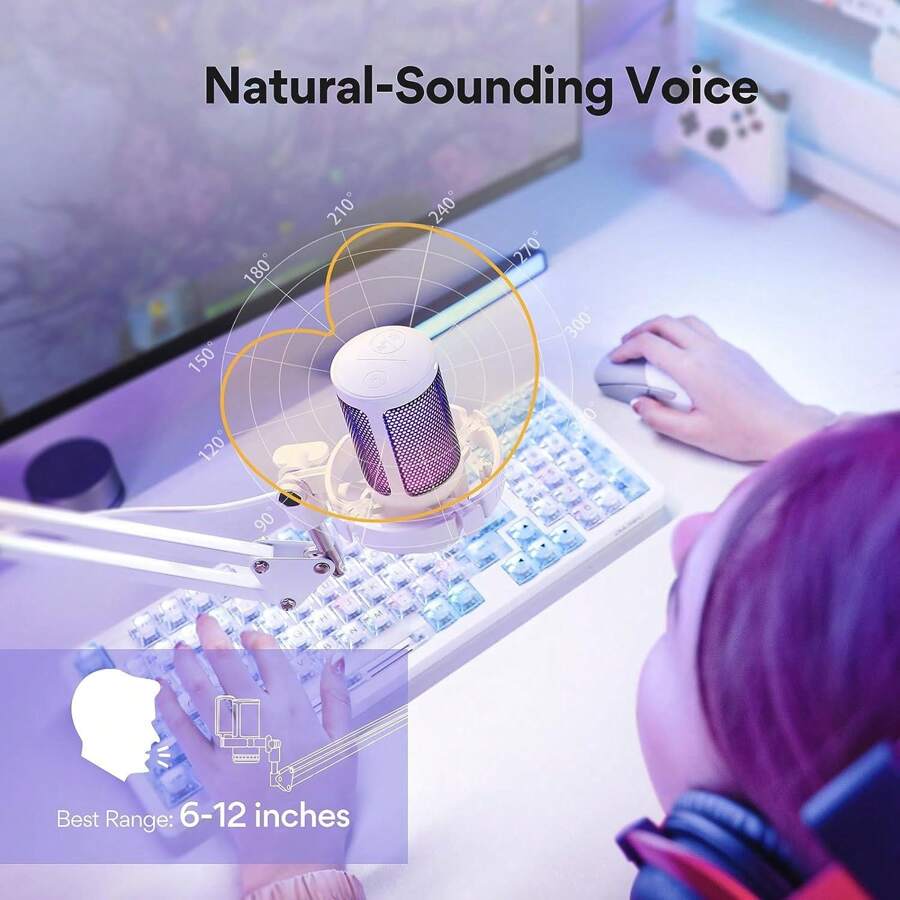 MAONO GamerWave DGM20S Gaming USB Microphone, Noise Cancellation ...