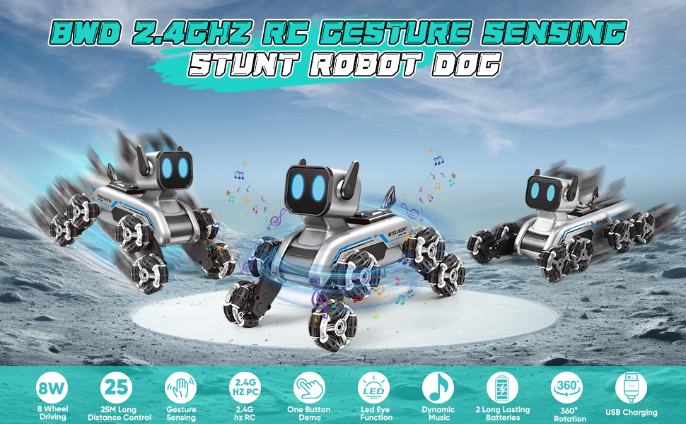 Amazon.com: flybakiz RC Stunt Car, 8Wd Gesture Sensing Stunt Rc Cars ...