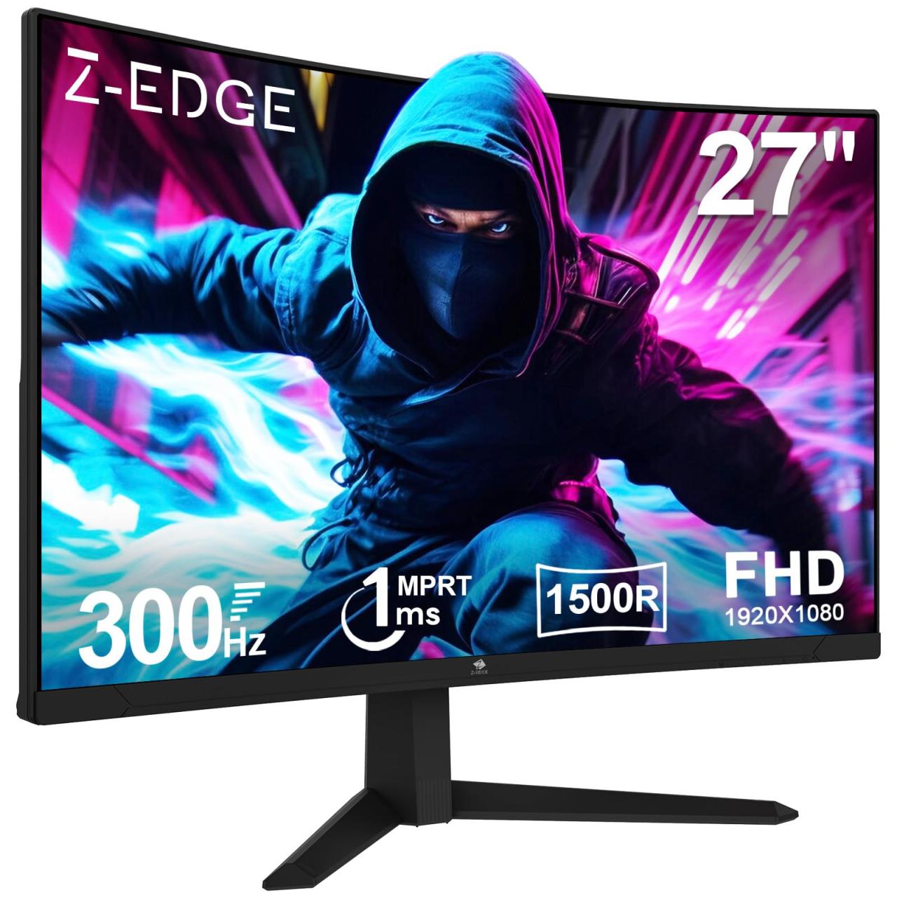 SANSUI 24.5 Inch 300hz 240hz Gaming Monitor, 1080P 1ms FPS PC Monitor Gaming, HDR, FreeSync, DisplayPort x2 HDMI x2, Fast IPS, 120% sRGB, Audio Jack, VESA Support, Desktop Compatible(ES-G25X1 PRO)