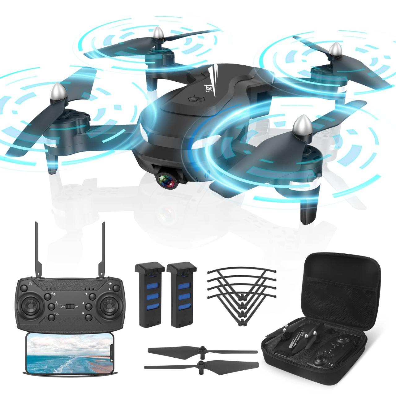 Dazlen Drone with Camera for Adults, 1080P FPV Foldable Drone with ...