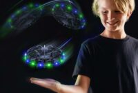 Force1 Scoot LED Hand Operated Drone for Kids or Adults - Green/Blue ...