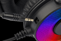 HAU-50 USB Gaming Headset for PC, 7.1 Surround Sound, 50MM Driver, Lightweight, Detachable Mic, Soft Memory Earmuffs, RGB Light, Over-Ear Wired Headphone for PS4, PS5