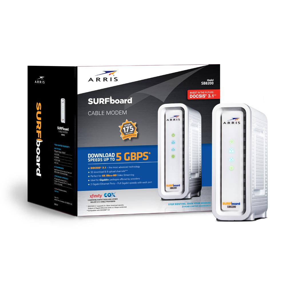 ARRIS SURFboard DOCSIS 3.1 Gigabit Cable Modem, Approved for Cox ...