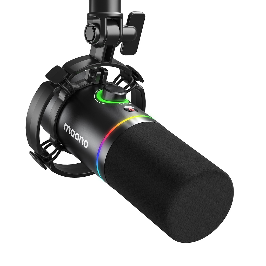 MAONO Dynamic Gaming Microphone: USB XLR Dynamic Computer Microphone with Software-RGB PC Mic for Gamer-Podcast Mic Kit for Streaming Recording Studio YouTube Content Creation Online Chat PD100X